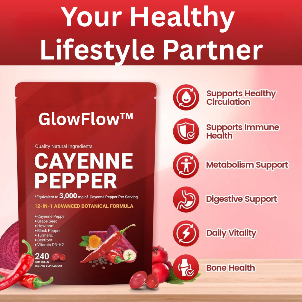GlowFlow™ Cayenne Pepper Softgels