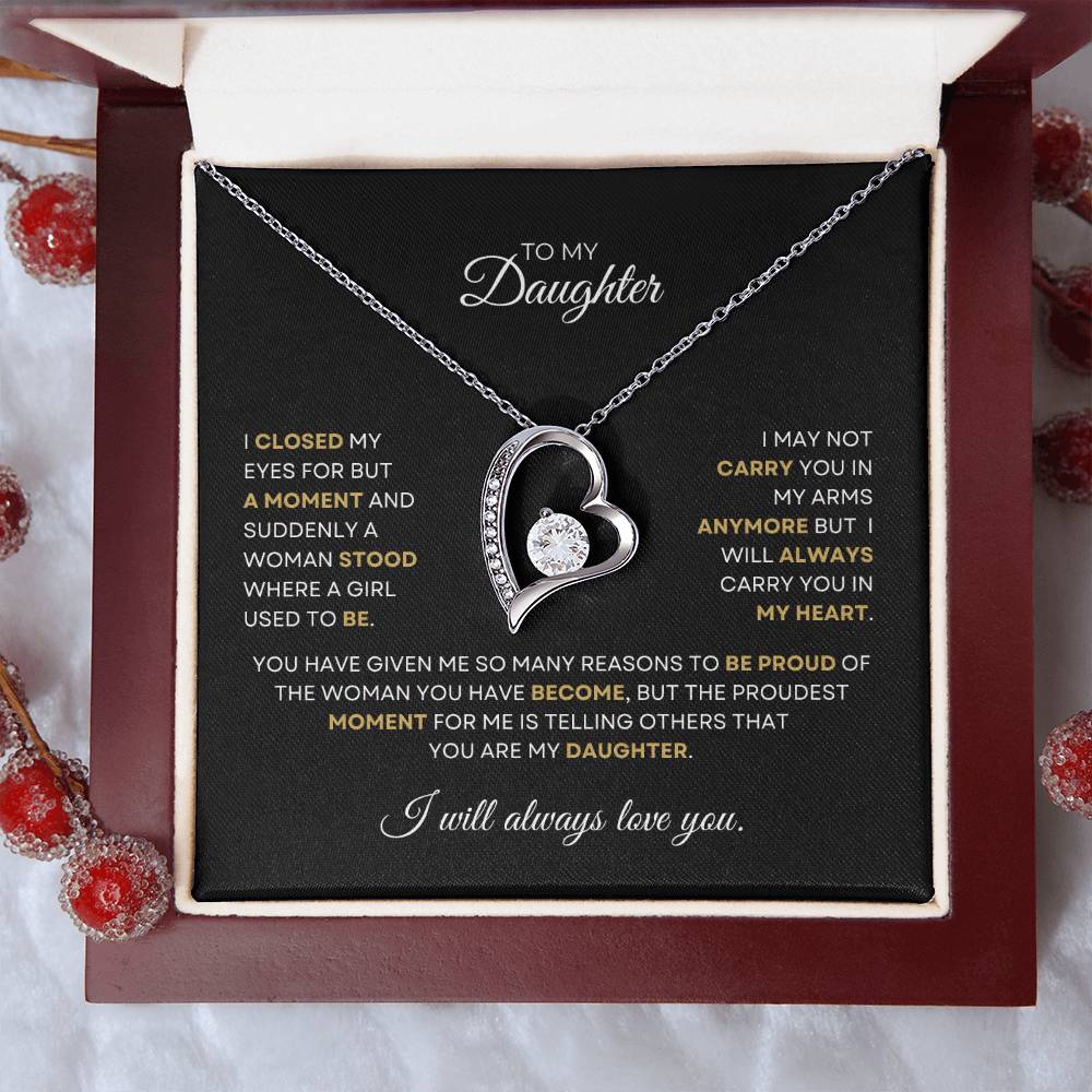 To My Daughter| Closed My Eyes | Forever Love Necklace