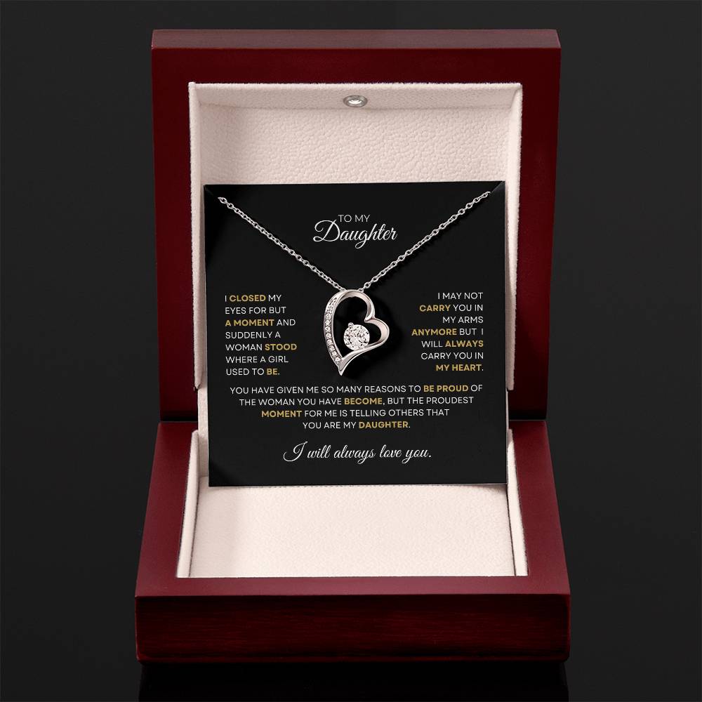 To My Daughter| Closed My Eyes | Forever Love Necklace