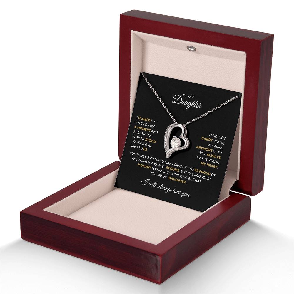To My Daughter| Closed My Eyes | Forever Love Necklace