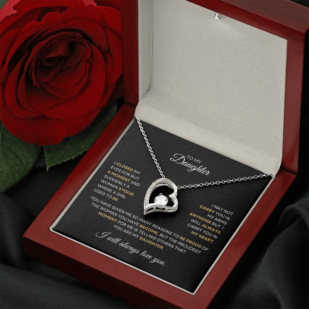 To My Daughter| Closed My Eyes | Forever Love Necklace