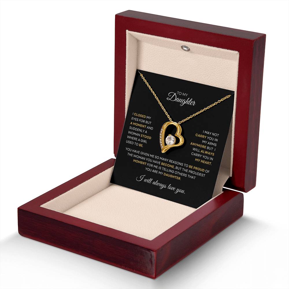 To My Daughter| Closed My Eyes | Forever Love Necklace