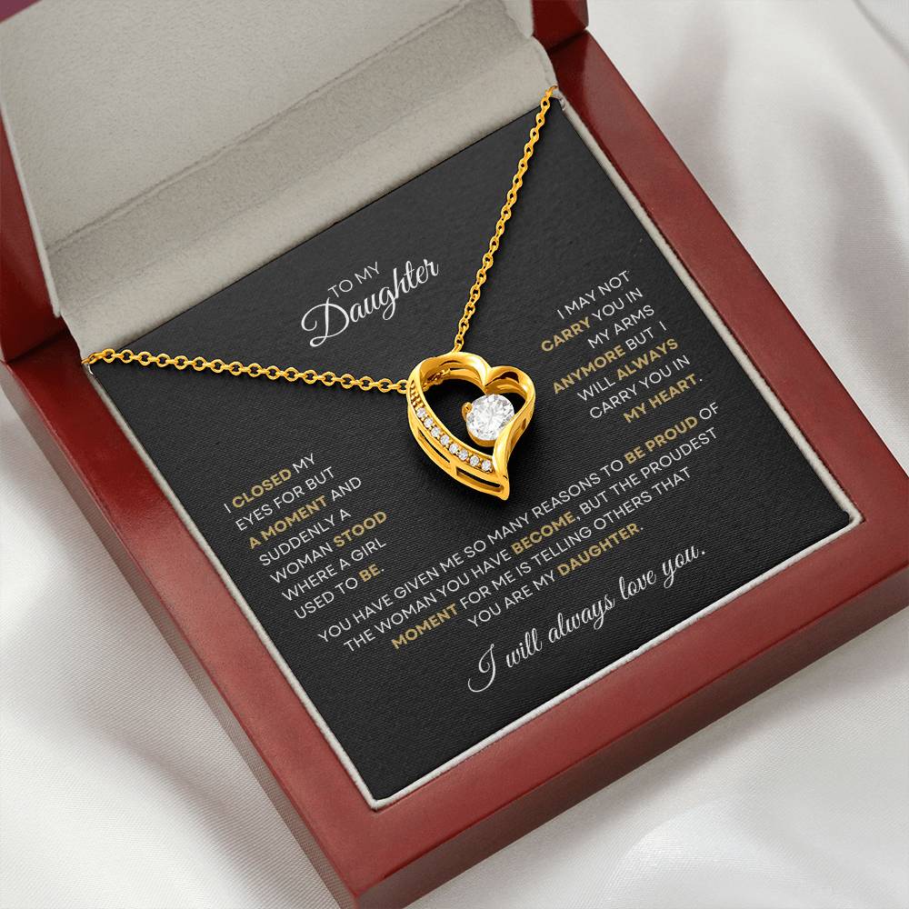 To My Daughter| Closed My Eyes | Forever Love Necklace