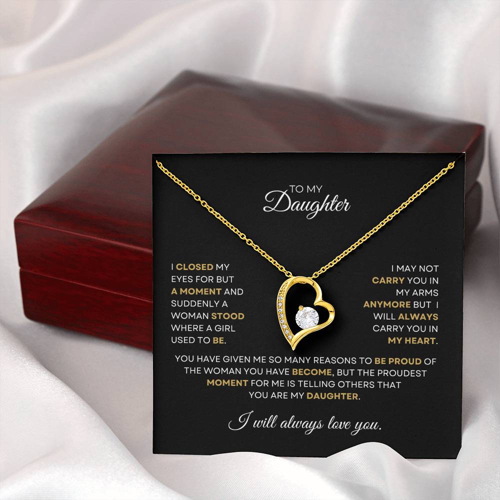 To My Daughter| Closed My Eyes | Forever Love Necklace