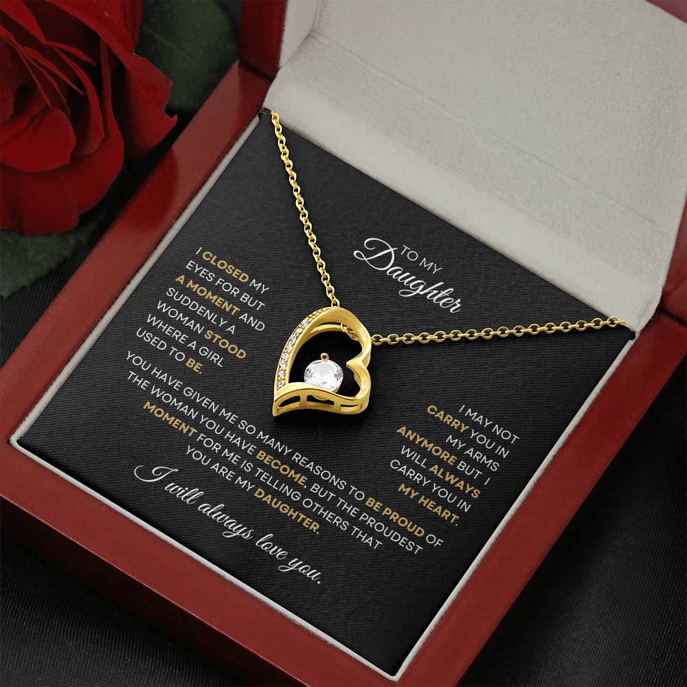 To My Daughter| Closed My Eyes | Forever Love Necklace