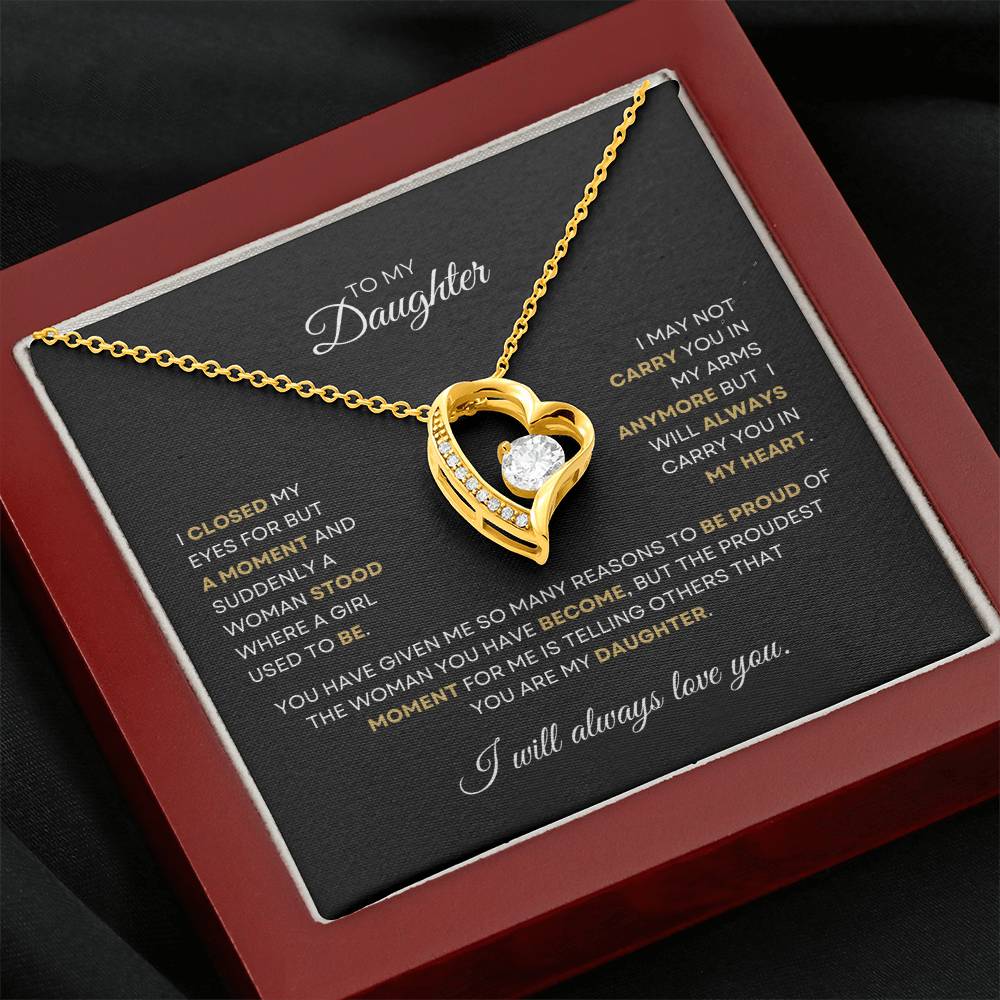 To My Daughter| Closed My Eyes | Forever Love Necklace