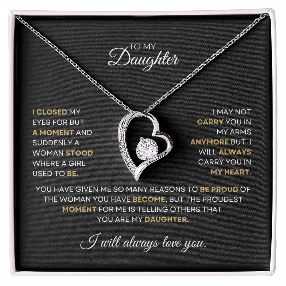 To My Daughter| Closed My Eyes | Forever Love Necklace