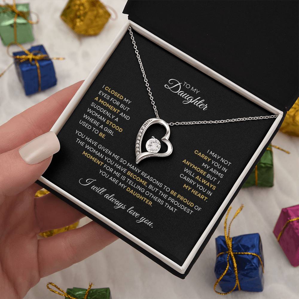 To My Daughter| Closed My Eyes | Forever Love Necklace