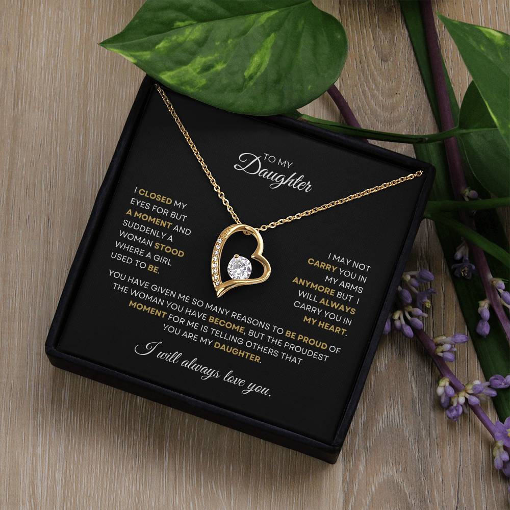 To My Daughter| Closed My Eyes | Forever Love Necklace