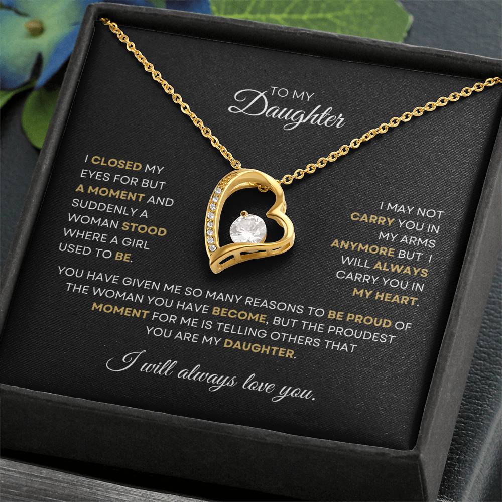To My Daughter| Closed My Eyes | Forever Love Necklace