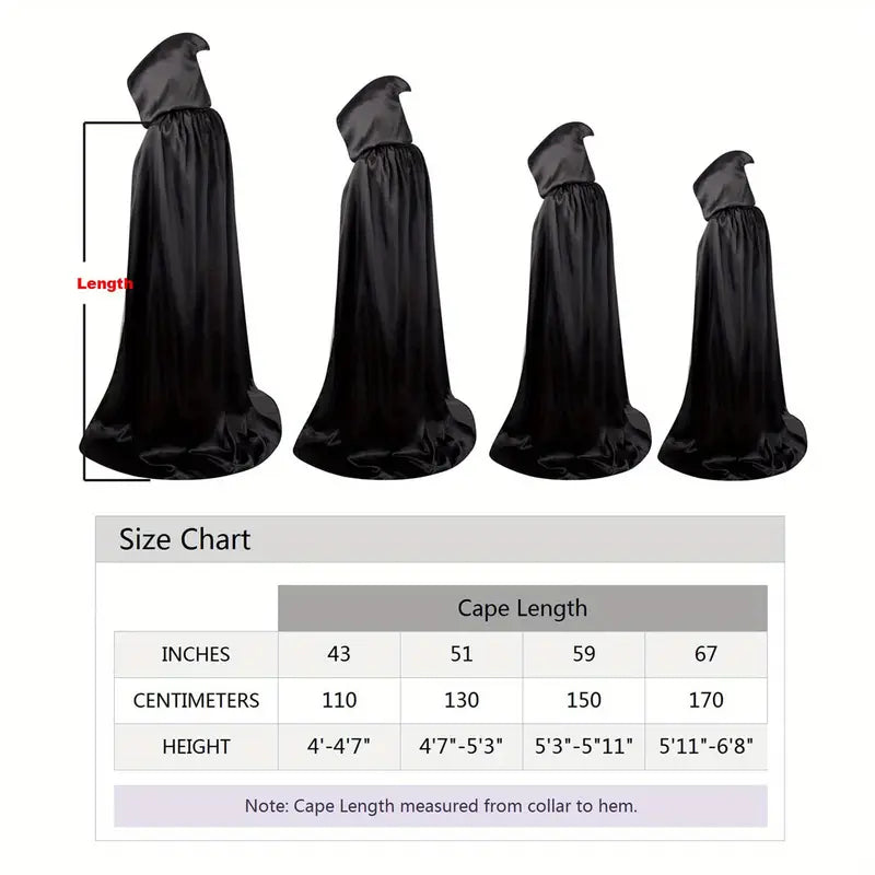 Black Hooded Cloak