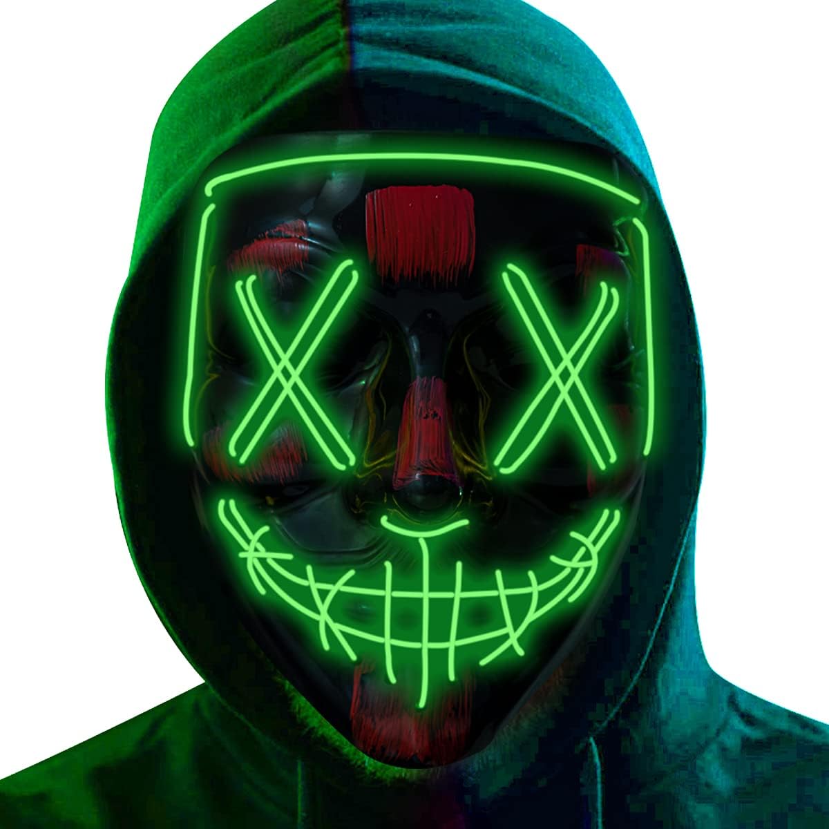 PhantomGlitz™ - Glow-in-the-Dark Festival Mask