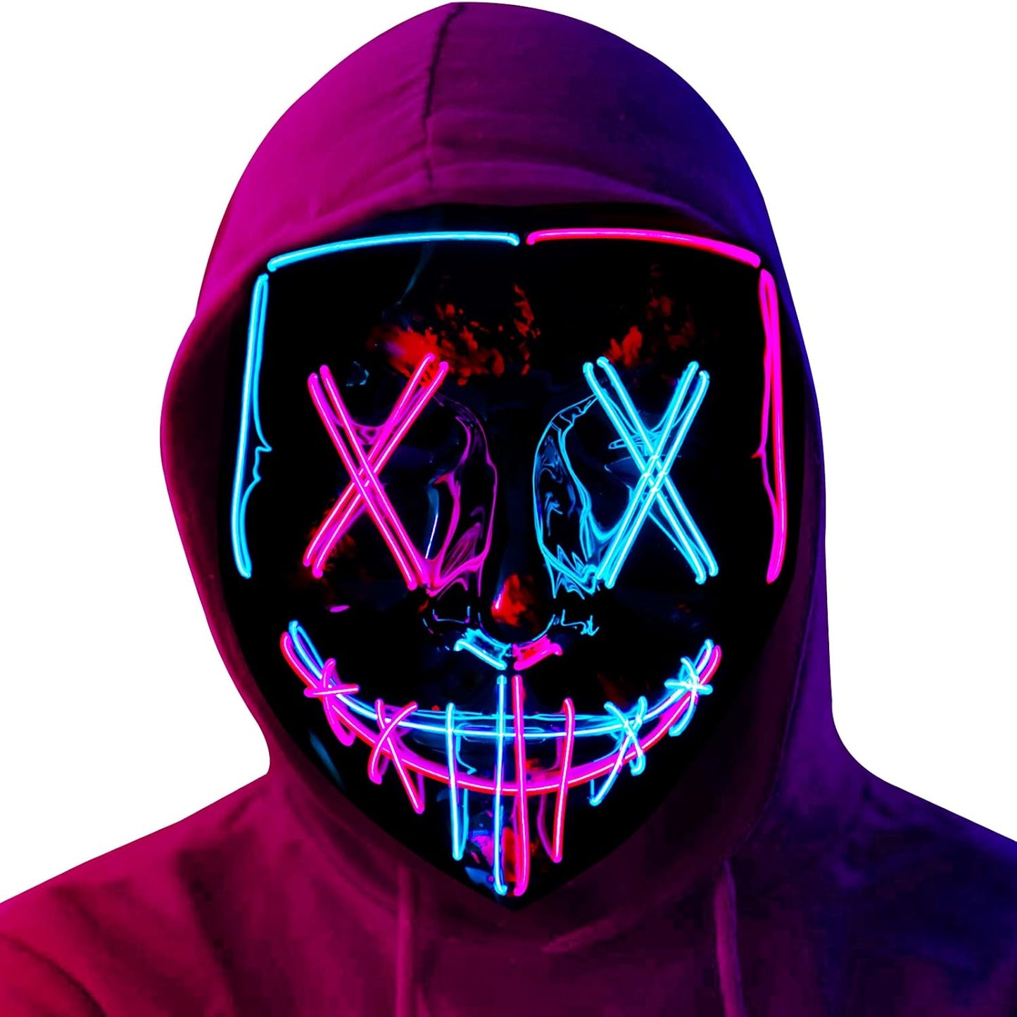 PhantomGlitz™ - Glow-in-the-Dark Festival Mask