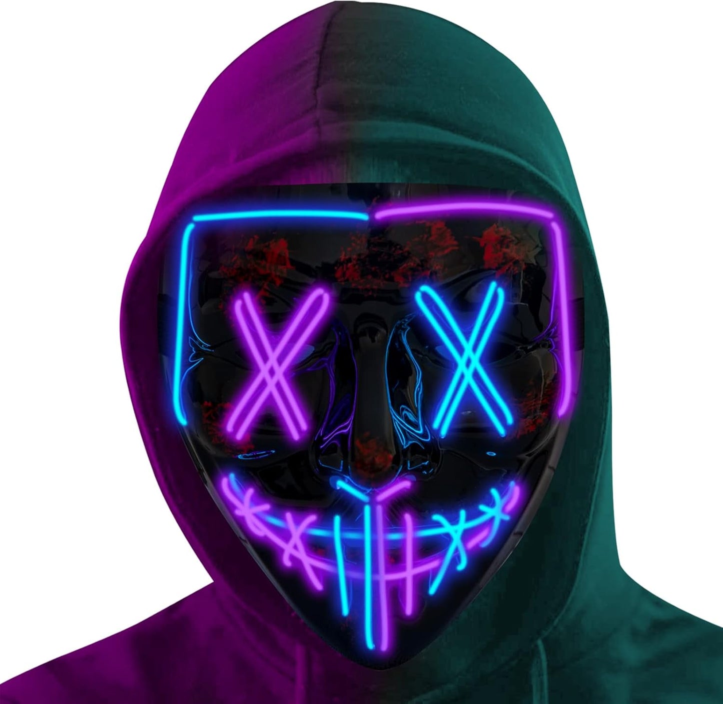 PhantomGlitz™ - Glow-in-the-Dark Festival Mask
