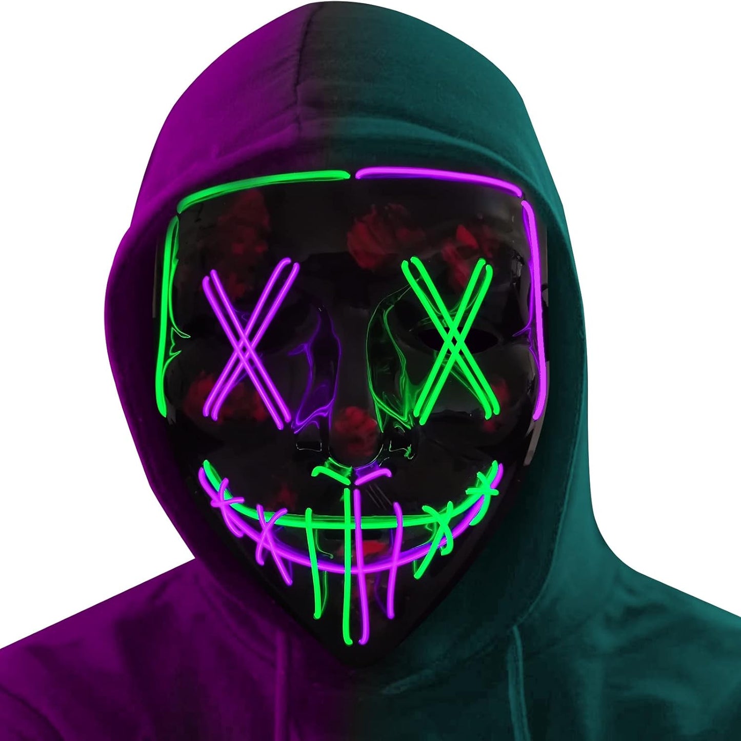 PhantomGlitz™ - Glow-in-the-Dark Festival Mask