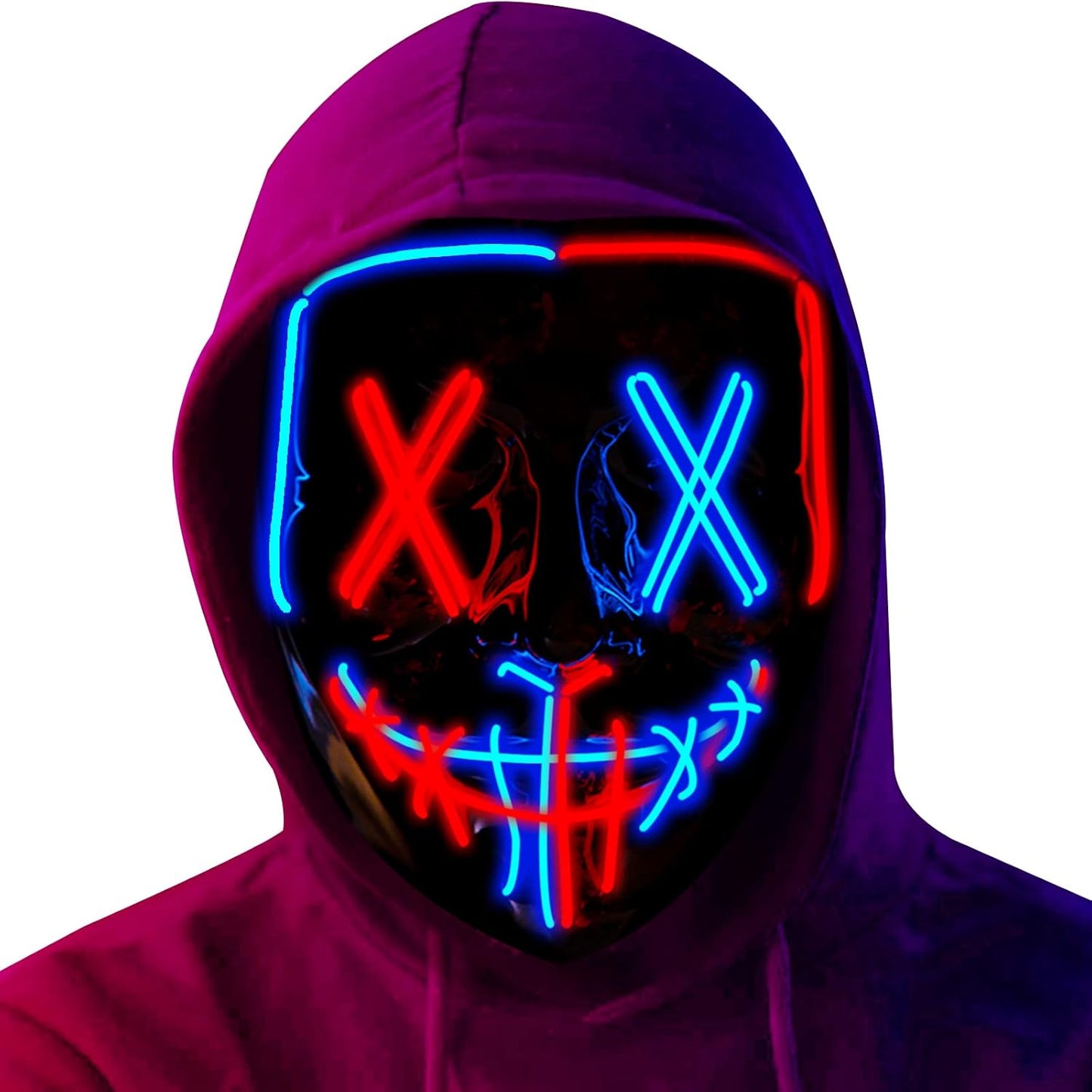 PhantomGlitz™ - Glow-in-the-Dark Festival Mask