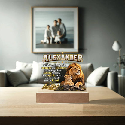 Personalized To My Son Plaque – A Message From Dad
