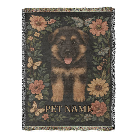Custom Pet Portrait Heirloom Woven Blanket