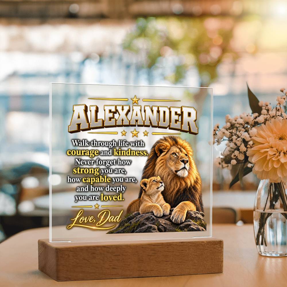 Personalized To My Son Plaque – A Message From Dad