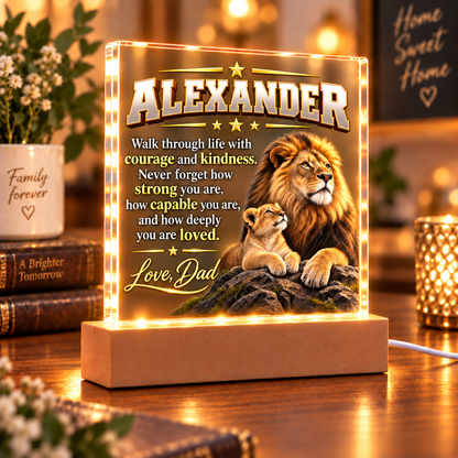 Personalized To My Son Plaque – A Message From Dad