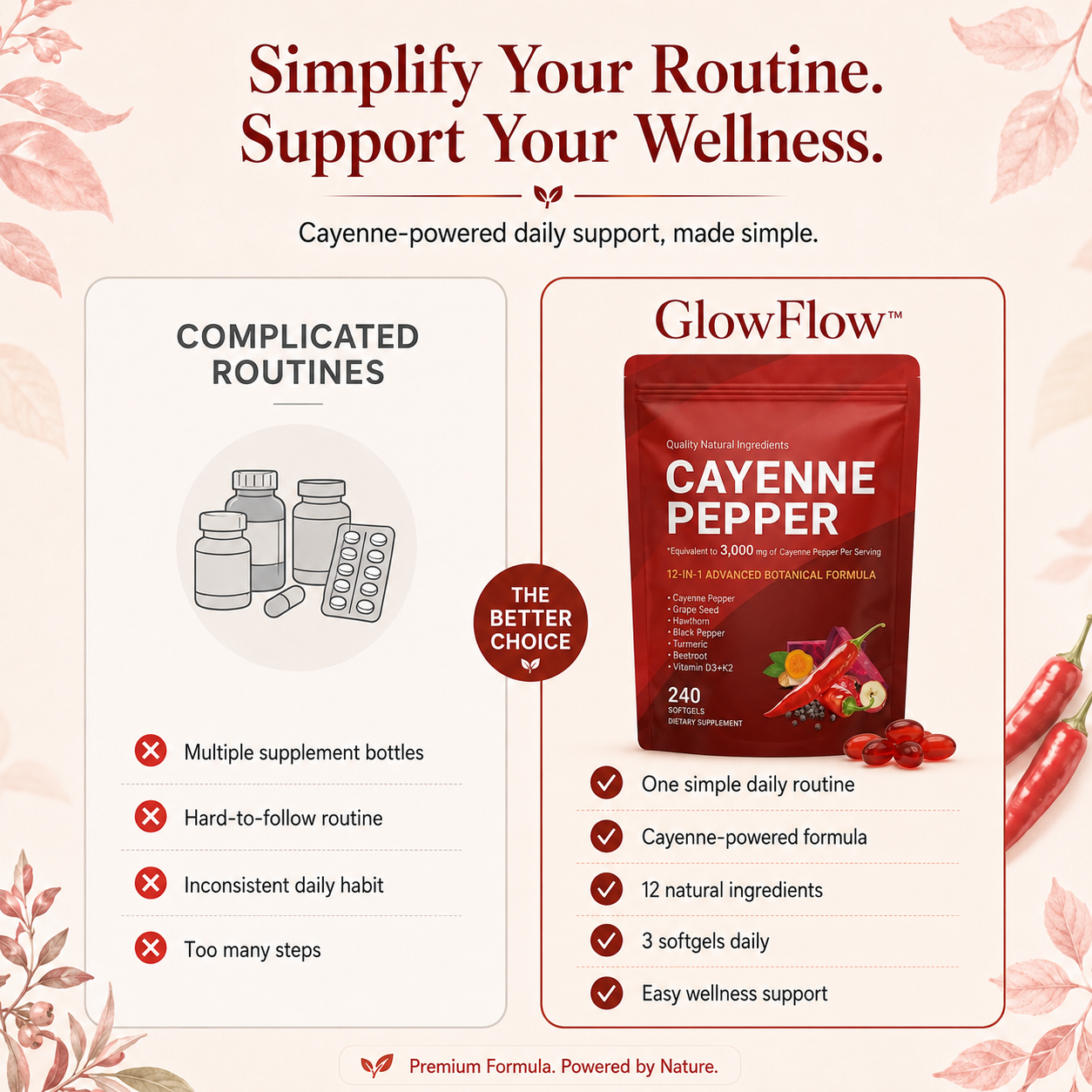 GlowFlow™ Cayenne Pepper Softgels
