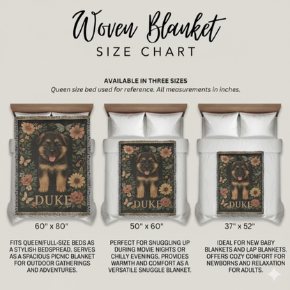 Custom Pet Portrait Heirloom Woven Blanket