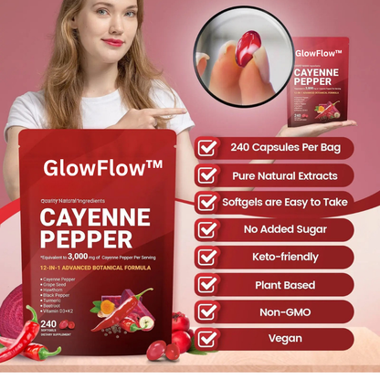 GlowFlow™ Cayenne Pepper Softgels