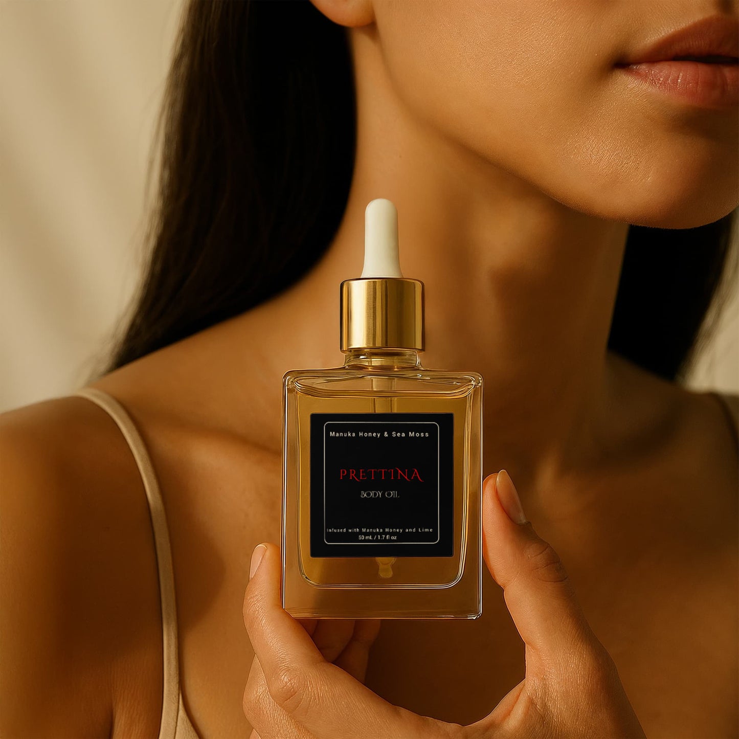 Prettina Manuka Honey Sea Moss Body Oil