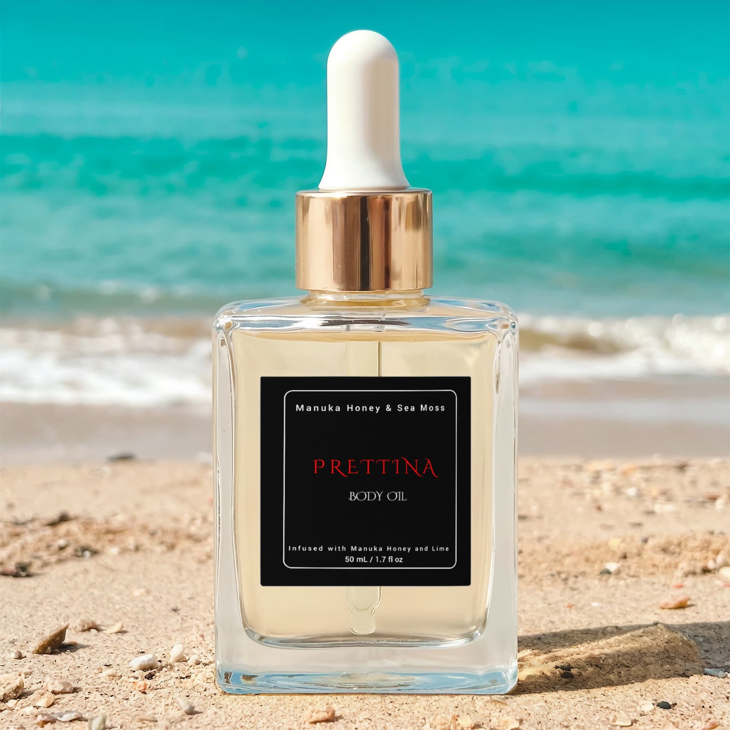 Prettina Manuka Honey Sea Moss Body Oil