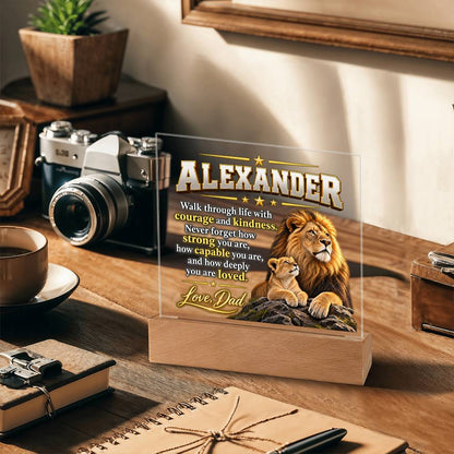 Personalized To My Son Plaque – A Message From Dad