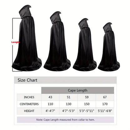 Black Hooded Cloak