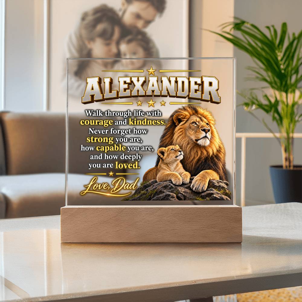 Personalized To My Son Plaque – A Message From Dad