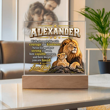 Personalized To My Son Plaque – A Message From Dad