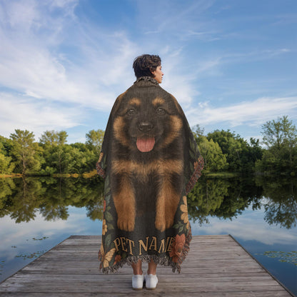 Custom Pet Portrait Heirloom Woven Blanket