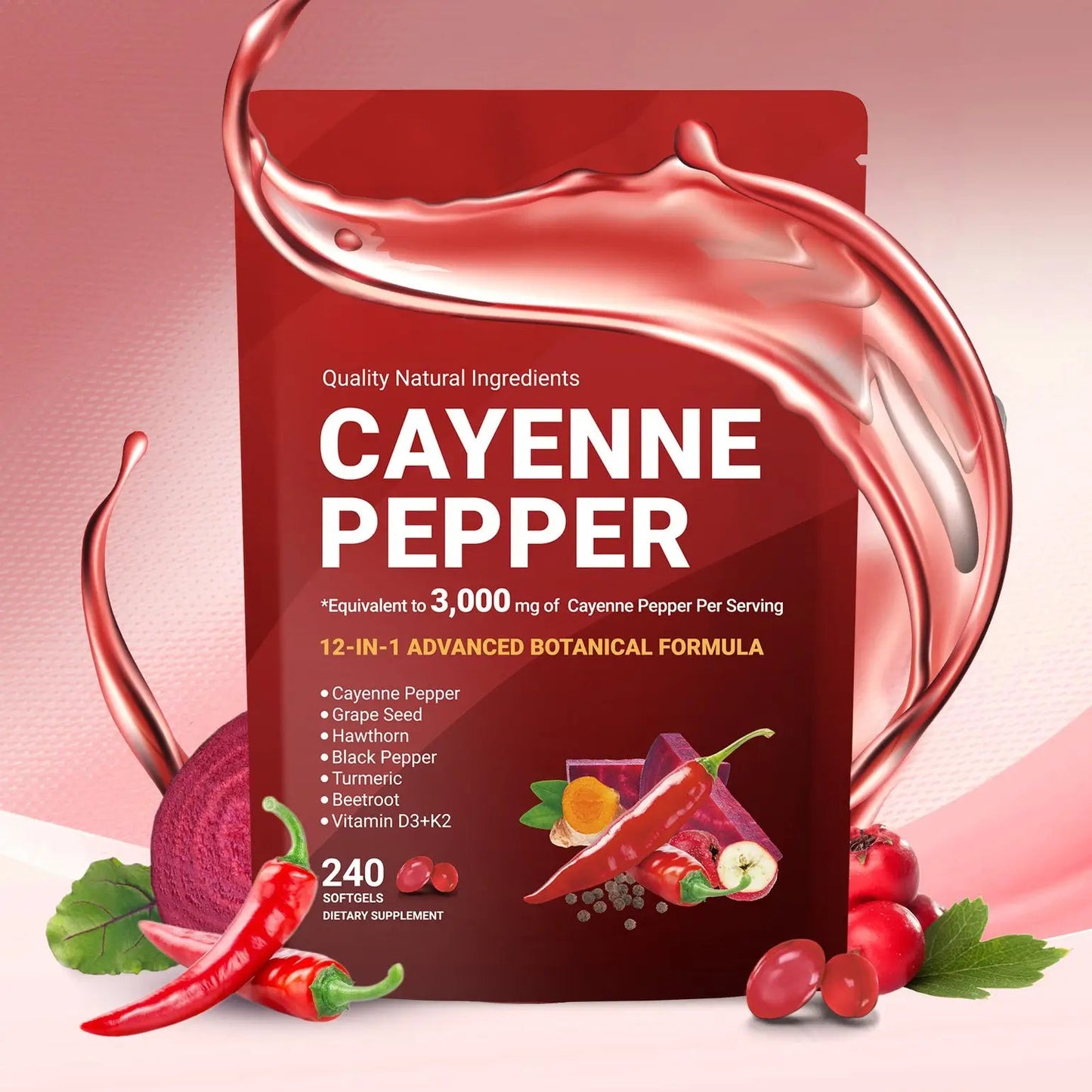 GlowFlow™ Cayenne Pepper Softgels